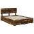 Cadru de pat Stejar fumuriu 150 x 200 cm Lemn compozit GartenMobel Dekor