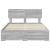 Cadru de pat cu headboard Gri Sonoma 150 x 200 cm Lemn compozit GartenMobel Dekor