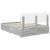 Cadru de pat cu headboard Gri Sonoma 150 x 200 cm Lemn compozit GartenMobel Dekor