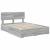 Cadru de pat cu headboard Gri Sonoma 150 x 200 cm Lemn compozit GartenMobel Dekor