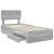 Cadru de pat cu headboard Gri Sonoma 100 x 200 cm Lemn compozit GartenMobel Dekor