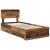 Cadru de pat cu headboard Lemn vechi 100 x 200 cm Lemn compozit GartenMobel Dekor