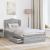 Cadru de pat cu headboard Gri Sonoma 100 x 200 cm Lemn compozit GartenMobel Dekor