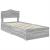 Cadru de pat cu headboard Gri Sonoma 100 x 200 cm Lemn compozit GartenMobel Dekor