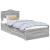 Cadru de pat cu headboard Gri Sonoma 100 x 200 cm Lemn compozit GartenMobel Dekor
