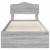 Cadru de pat cu headboard Gri Sonoma 100 x 200 cm Lemn compozit GartenMobel Dekor