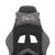 Scaun de gaming pivotant/suport picioare negru/gri piele eco GartenMobel Dekor