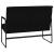 Bancă, negru, 100x64x80 cm, textil GartenMobel Dekor