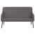 Bancă, gri, 110x76x80 cm, piele ecologică GartenMobel Dekor