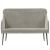 Bancă, gri deschis, 110x76x80 cm, catifea GartenMobel Dekor