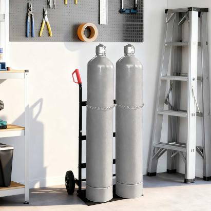 Cărucior manual Negru și roșu 63 x 43,5 x 110 cm Oțel GartenMobel Dekor