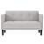 Canapea loveseat, gri nor, 111 cm, textil GartenMobel Dekor