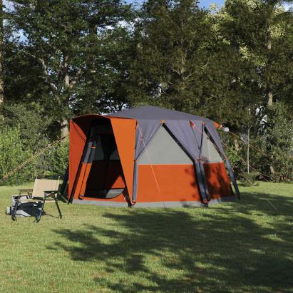 Tent Cabină cu acoperiș Gri și Portocalie 425 x 396 x 222 cm GartenMobel Dekor