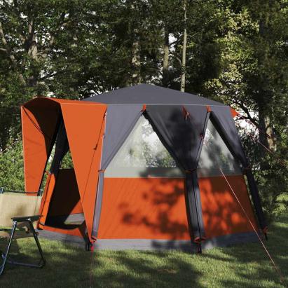 Tent Cabină cu acoperiș Gri și Portocalie 320 x 320 x 203 cm GartenMobel Dekor