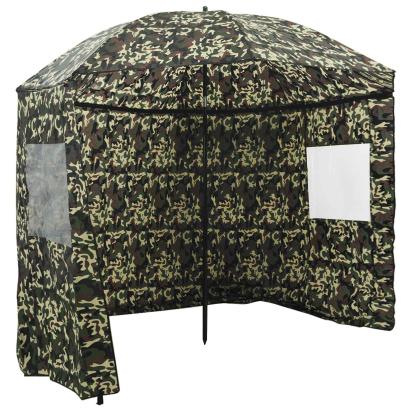 Umbrelă pentru Pescuit Camuflaj 220 x 193 cm Poliester Oxford GartenMobel Dekor