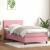 Pat box spring cu saltea, roz, 90x220 cm, catifea GartenMobel Dekor