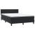Pat box spring cu saltea, negru, 160x210 cm, catifea GartenMobel Dekor