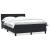 Pat box spring cu saltea, negru, 160x210 cm, catifea GartenMobel Dekor