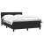 Pat box spring cu saltea, negru, 160x210 cm, catifea GartenMobel Dekor