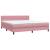 Pat box spring cu saltea, roz, 180x210 cm, catifea GartenMobel Dekor