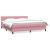 Pat box spring cu saltea, roz, 180x210 cm, catifea GartenMobel Dekor