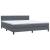 Pat box spring cu saltea, gri închis, 180x220 cm, catifea GartenMobel Dekor