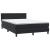 Pat box spring cu saltea, negru, 160x210 cm, catifea GartenMobel Dekor