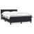 Pat box spring cu saltea, negru, 160x210 cm, catifea GartenMobel Dekor