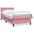 Pat box spring cu saltea, roz, 90x220 cm, catifea GartenMobel Dekor