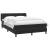Pat box spring cu saltea, negru, 160x210 cm, catifea GartenMobel Dekor