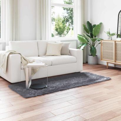 Covor din Lână Faux Tafalla Antracit 80 x 200 cm Poliester GartenMobel Dekor