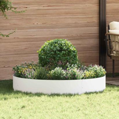Vază pentru Grădină 5 pcs Alb 120 x 120 x 20 cm GartenMobel Dekor