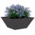 Vază pentru Grădină 5 pcs Negru 35 x 35 x 15 cm GartenMobel Dekor