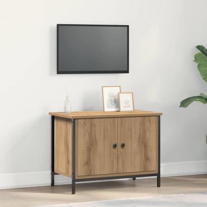 Cabinet TV Stejar Artizanal 60 x 35 x 45 cm Lemn compozit GartenMobel Dekor
