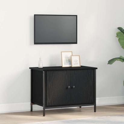Cabinet TV Stejar Negru 60 x 35 x 45 cm Lemn compozit GartenMobel Dekor