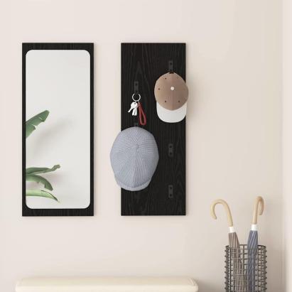 Răcător de paltoane montat pe perete Pe perete Stejar negru GartenMobel Dekor