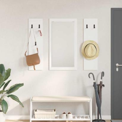 Răcător de paltoane montat pe perete Alb 96 x 1.5 x 90 cm GartenMobel Dekor