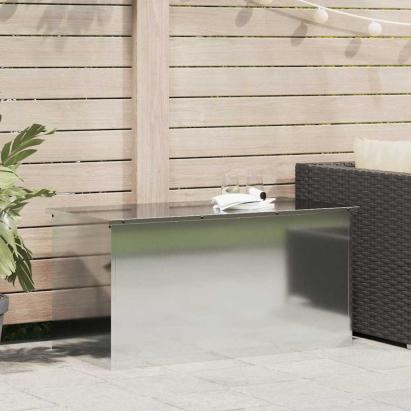 Cutie de depozitare exterioară Argintiu 100 x 50,5 x 50 cm Oțel GartenMobel Dekor