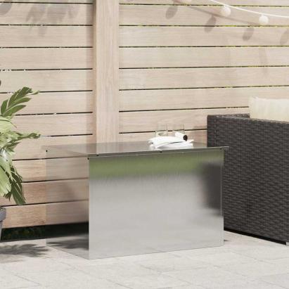 Cutie de depozitare exterioară Argintiu 80 x 50,5 x 50 cm Oțel GartenMobel Dekor