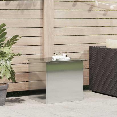 Cutie de depozitare exterioară Argintiu 55 x 50,5 x 50 cm Oțel GartenMobel Dekor