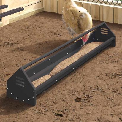 JGHEAB pentru hrănit pui Negru 108 x 20,5 x 20 cm GartenMobel Dekor