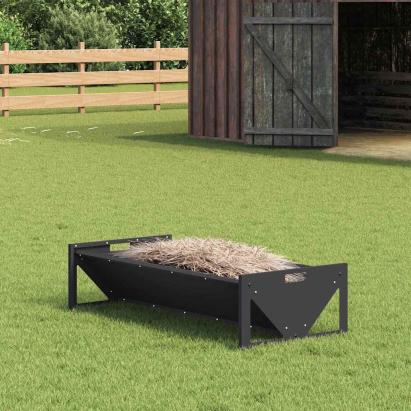 Jgheab pentru hrănirea animalelor Negru 108 x 50 x 28 cm GartenMobel Dekor