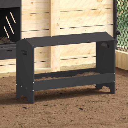 JGHEAB pentru hrănit pui Negru 81 x 32 x 53,5 cm GartenMobel Dekor