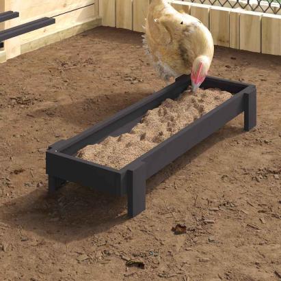 JGHEAB pentru hrănit pui Negru 80 x 28 x 13.5 cm GartenMobel Dekor