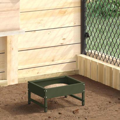 Hrănitor pentru păsări Verde măsliniu 80 x 28 x 13.5 cm GartenMobel Dekor