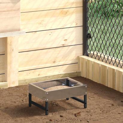 Hrănitor pentru păsări Argintiu 80 x 28 x 13.5 cm GartenMobel Dekor