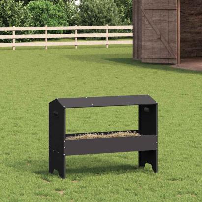 Jgheab pentru hrănirea animalelor Negru 79 x 35 x 62 cm GartenMobel Dekor