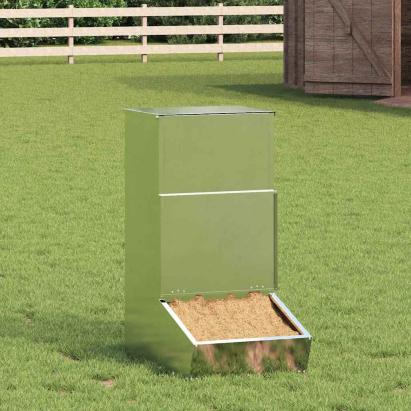 Feeder pentru porci Argintiu 55 x 51 x 91.5 cm Oțel Galvanizat GartenMobel Dekor