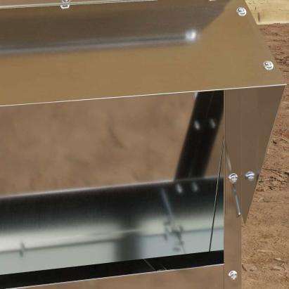 Feeder pentru pui Argintiu 40,5 x 45 x 41 cm Oțel Galvanizat GartenMobel Dekor