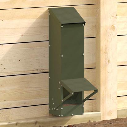 Feeder pentru pui Verde măsliniu 13 x 12 x 51 cm GartenMobel Dekor